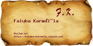 Faluba Karméla névjegykártya